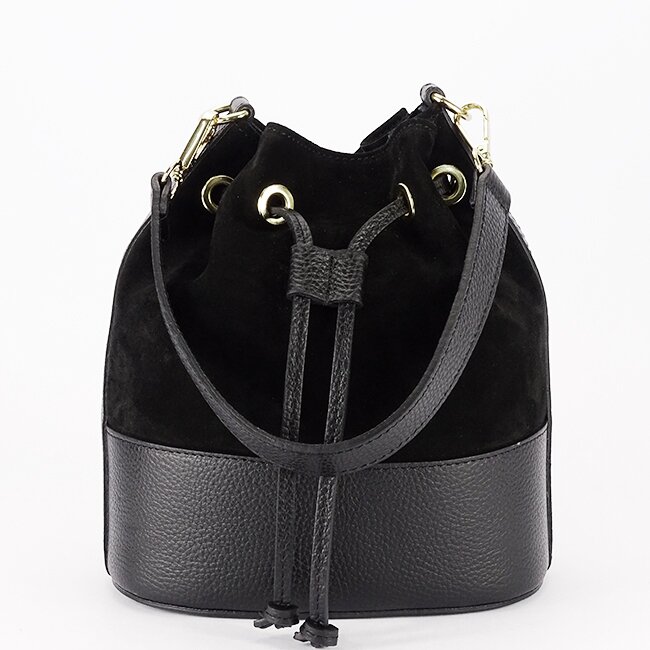 SOFILINE Geanta neagra tip sac din piele naturala 1313 M9