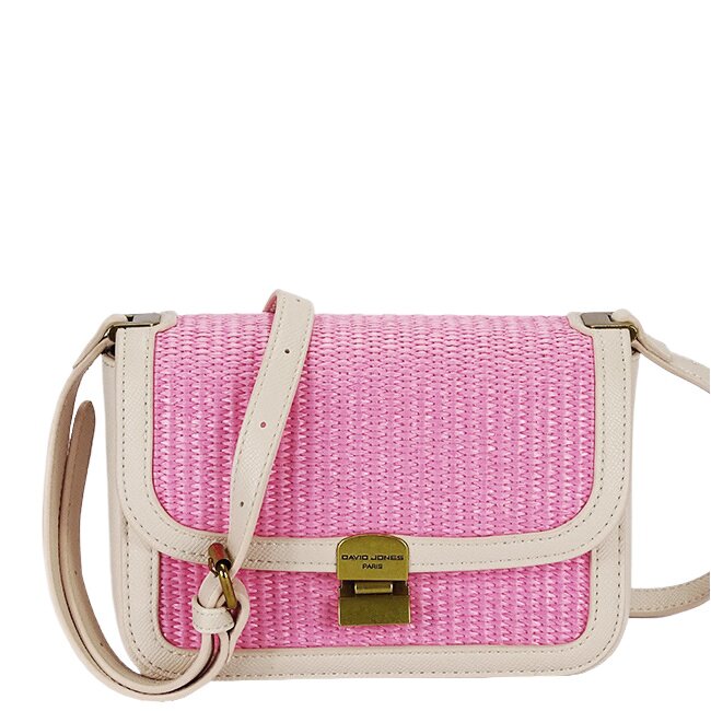 SOFILINE Geanta roz deschis crossbody cu model impletit CM7497 15