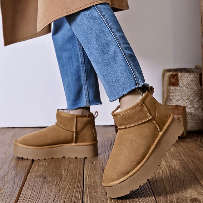 SOFILINE Ghete camel din piele naturala JB1924 118
