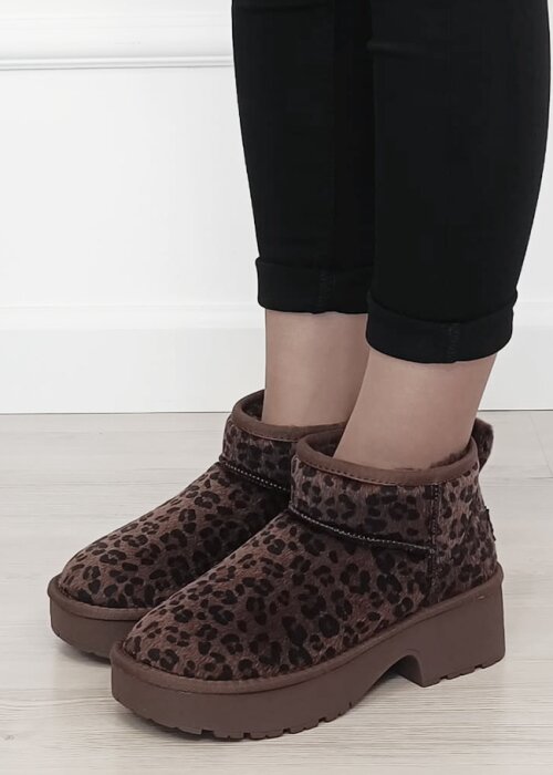 SOFILINE Ghete cu textura si imprimeu leopard JB1999 116