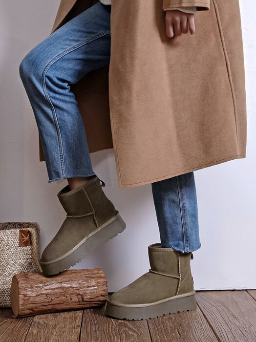 SOFILINE Ghete kaki din piele naturala JB1925 117