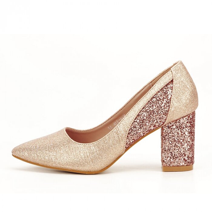 SOFILINE PANTOFI CHAMPAGNE CU TOC GROS LIANA 04