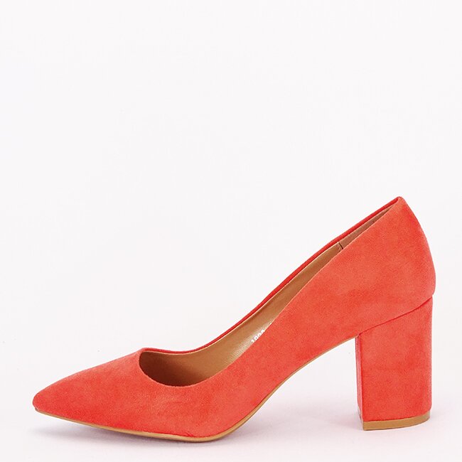 SOFILINE Pantofi portocalii cu toc gros Adelina 03
