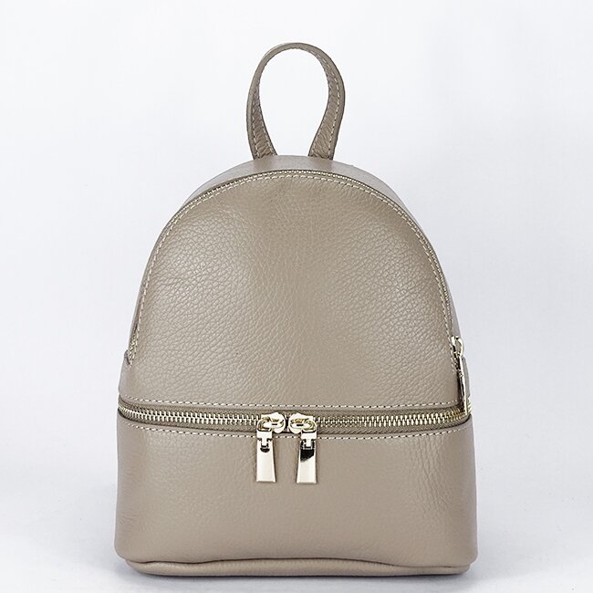 SOFILINE Rucsac mic din piele naturala bej taupe Ana 122