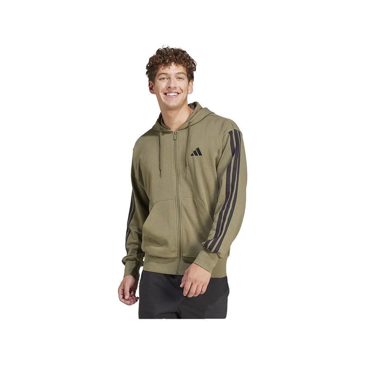 adidas Îmbracaminte Hoodie Essentials 3-Stripes French Terry zippé