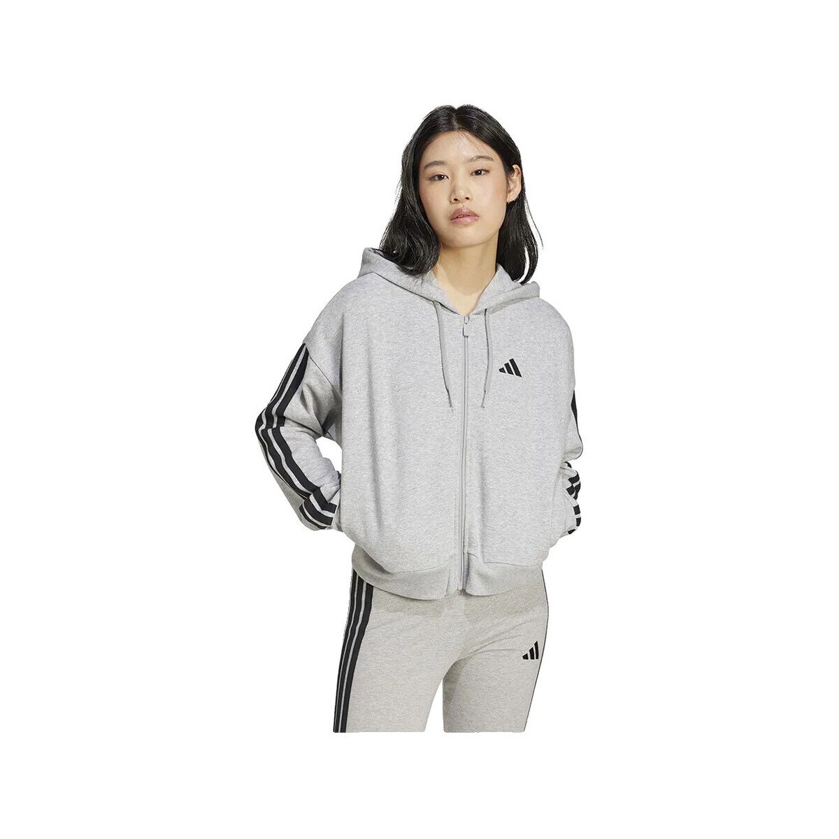 adidas Îmbracaminte Sweat à capuche Essentials 3-Stripes en coton éponge