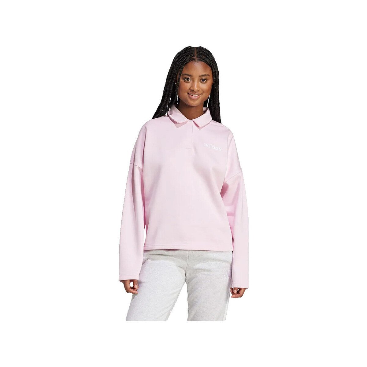 adidas Îmbracaminte Sweatshirt Essentials Linear Fleece rose