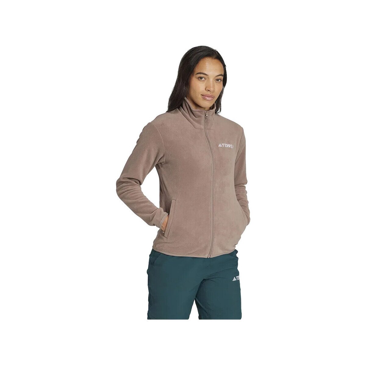 adidas Îmbracaminte Veste en polaire 100% Polyester Recyclé marron