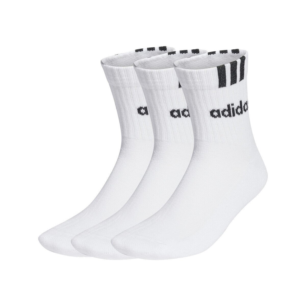adidas Lenjerie intimă Chaussettes 3 stripes linear cushioned 3 pack blanc