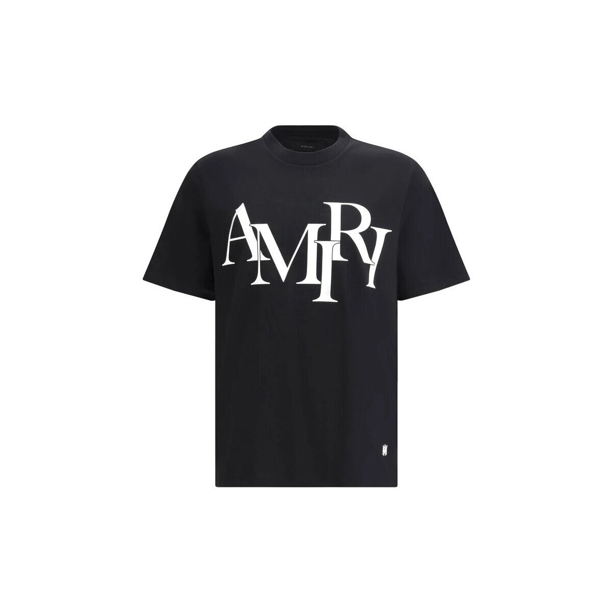 Amiri Îmbracaminte STAGGERED LOGO TEE BLACK