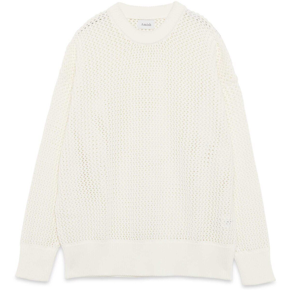 Amish Îmbracaminte Crew Neck Over Man Cotton Net Marble