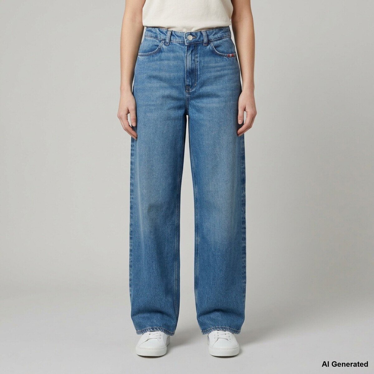 Amish Îmbracaminte Js) Linda Woman Denim Lyocell Cotton Cobalt
