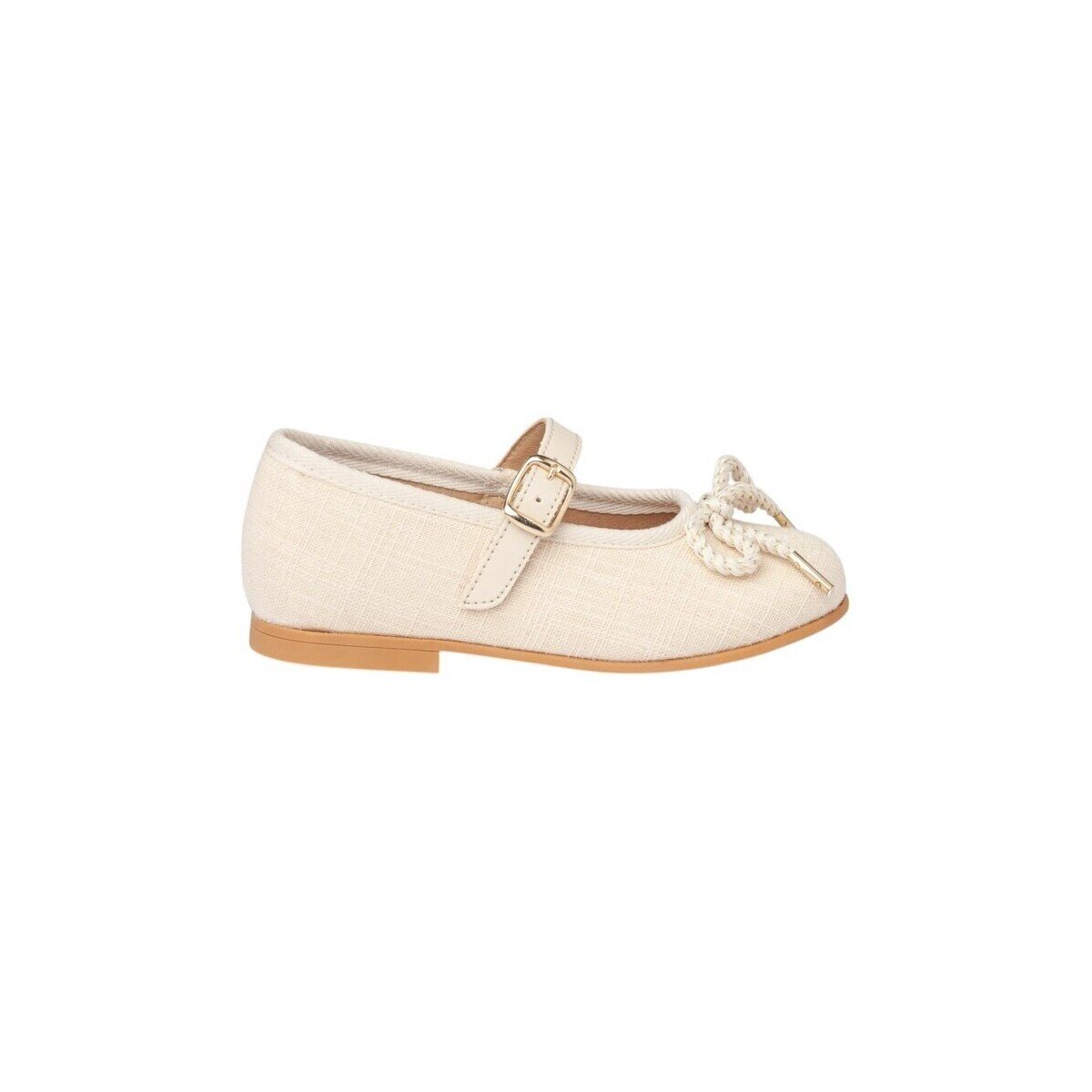 Angelitos Pantofi 1557 BAILARINA LINO HEBILLA Beige