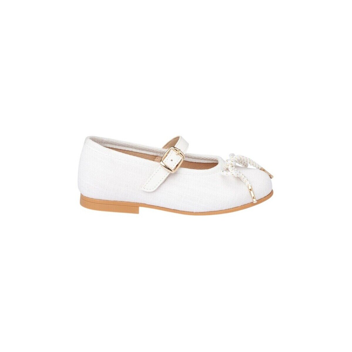 Angelitos Pantofi 1557 BAILARINA LINO HEBILLA Blanco