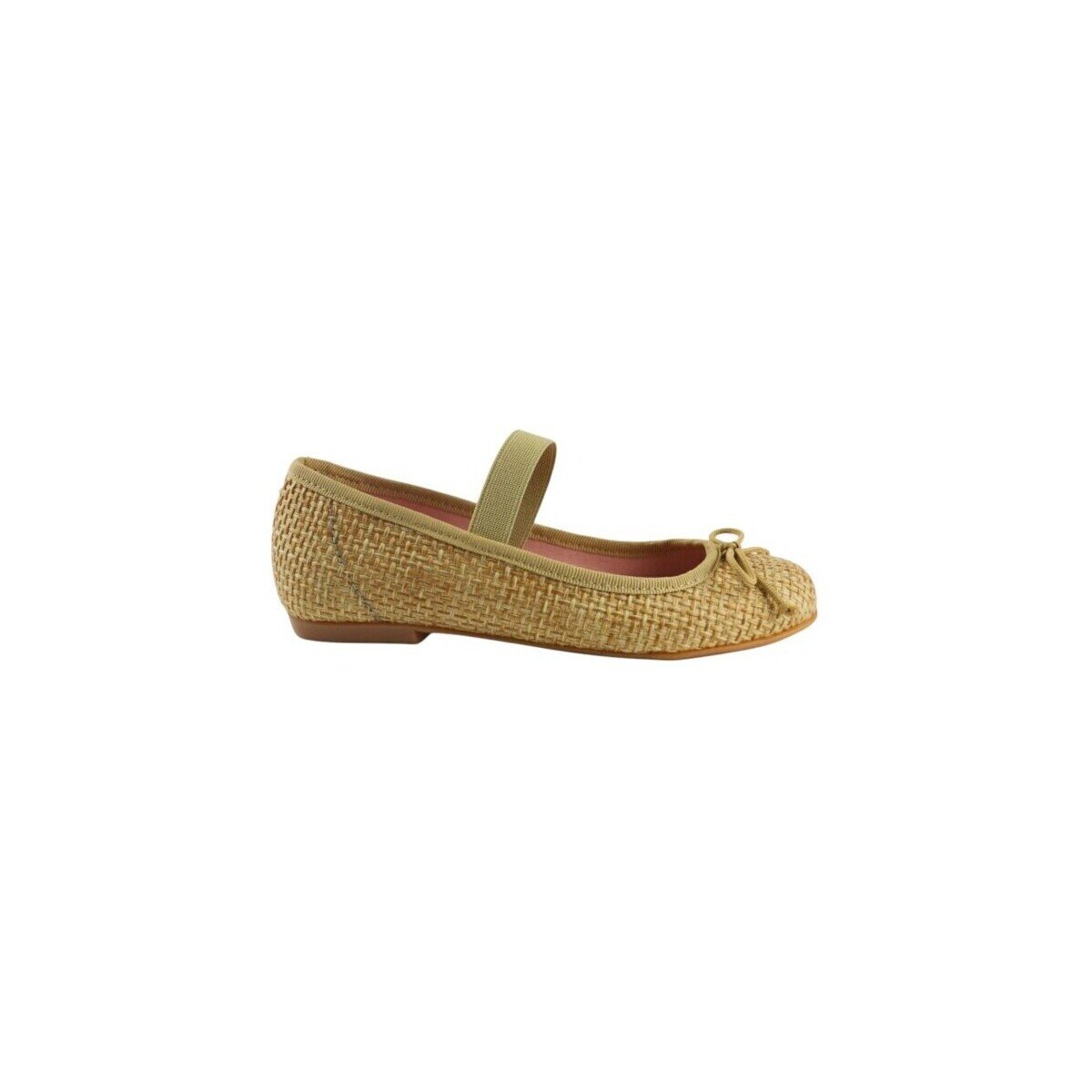 Angelitos Pantofi 1568 Bailarina Lazo yute Ceremonia Beige