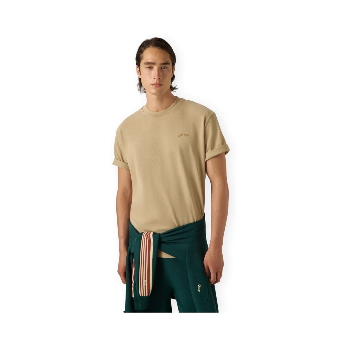 Autry Îmbracaminte Tonal Logo T-Shirt - Beige
