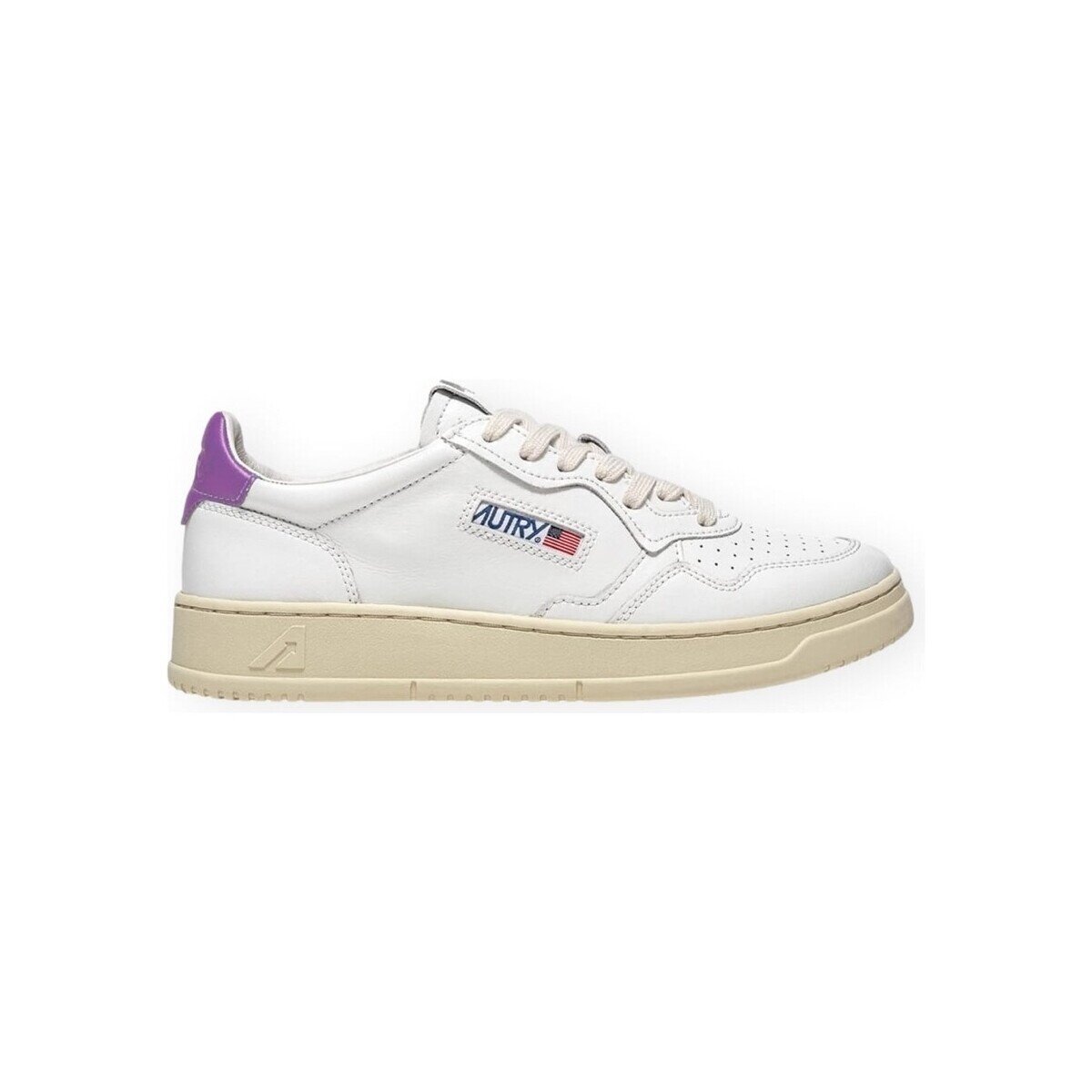 Autry Pantofi Medalist Low Leather W - White/Dewberry