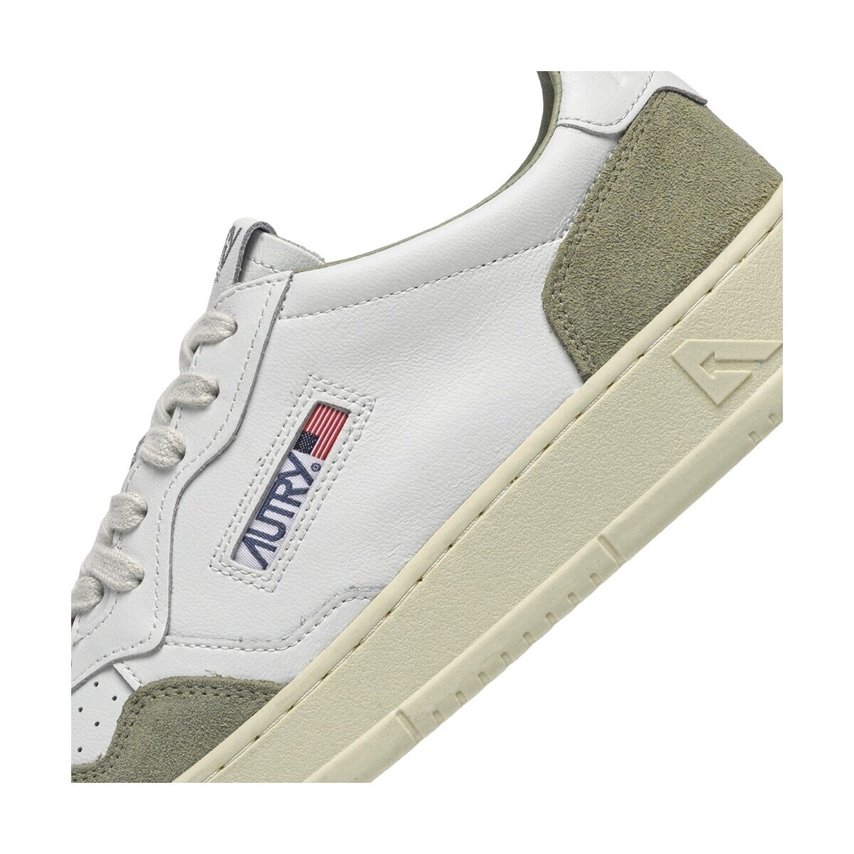 Autry Pantofi Medalist Low Suede M - White/Smoked Green