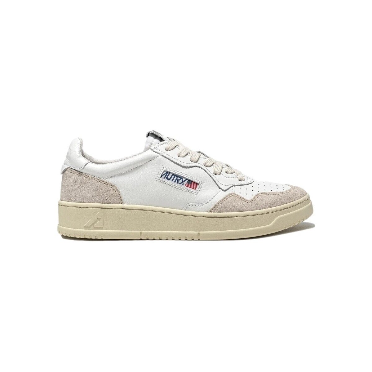 Autry Pantofi Medalist Low Suede W - White/Beige