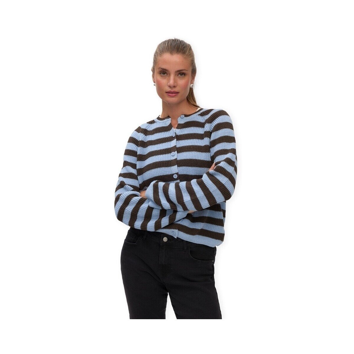 Aware Îmbracaminte Casaco Annalise - Espresso/Light Blue