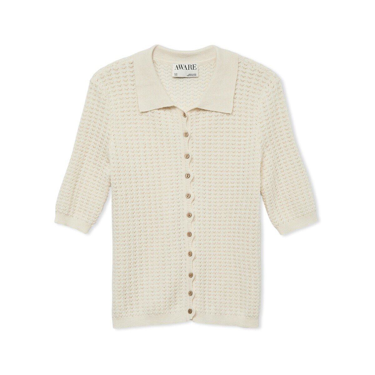 Aware Îmbracaminte Noos Panama Cardigan - Birch
