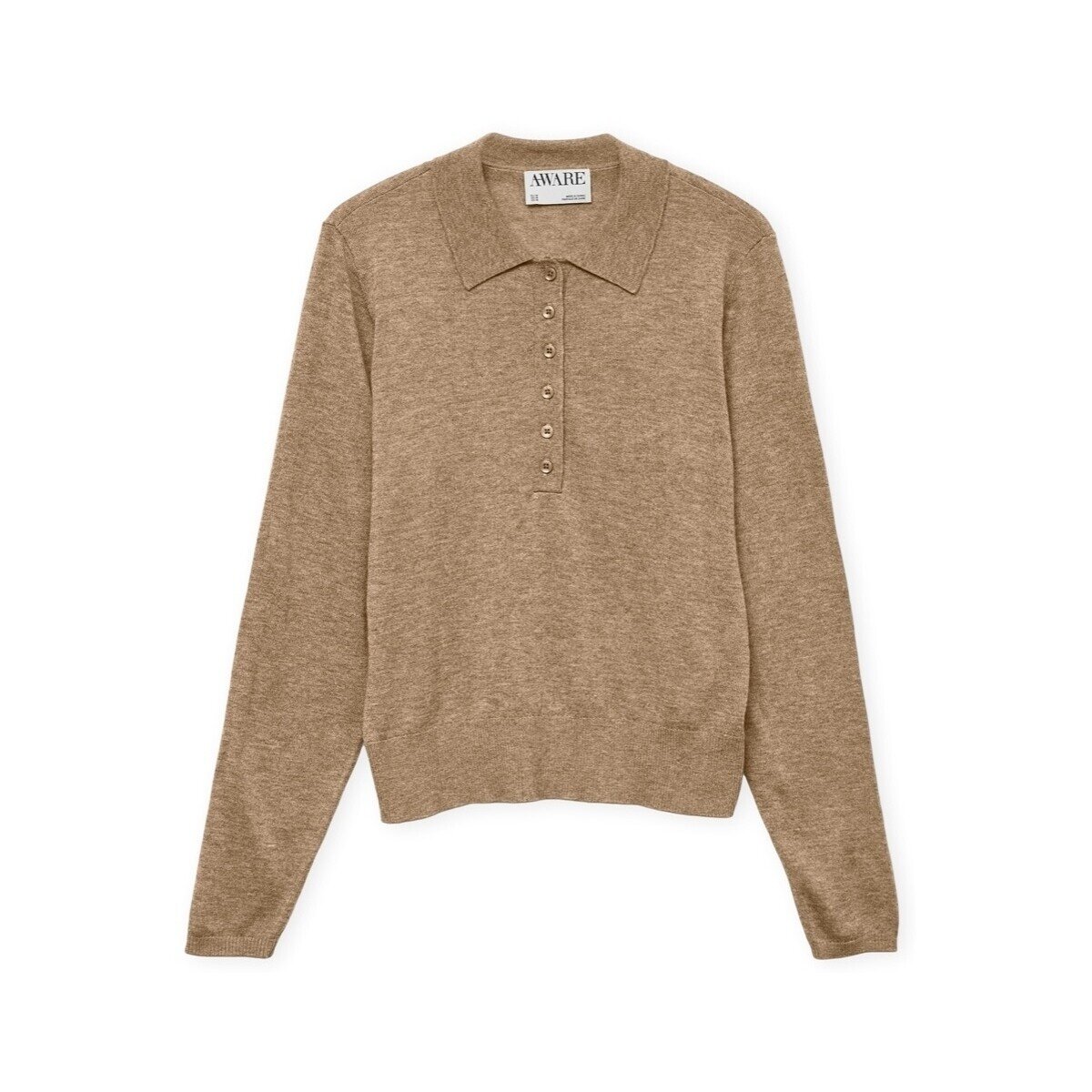 Aware Îmbracaminte Noos Polo Sikita - Natural Melange