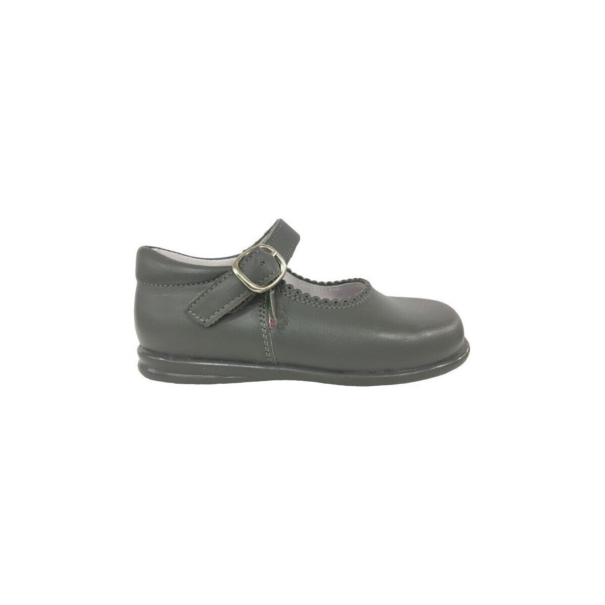 Bambineli Pantofi 457 Merceditas piel con hebilla Gris