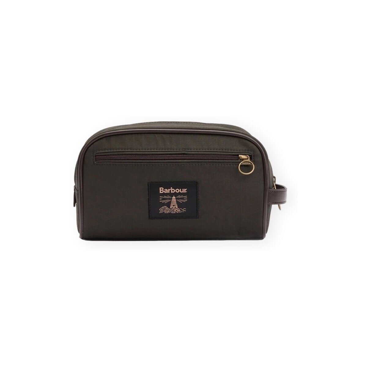 Barbour Genti Bolsa Wax Washbag - Olive