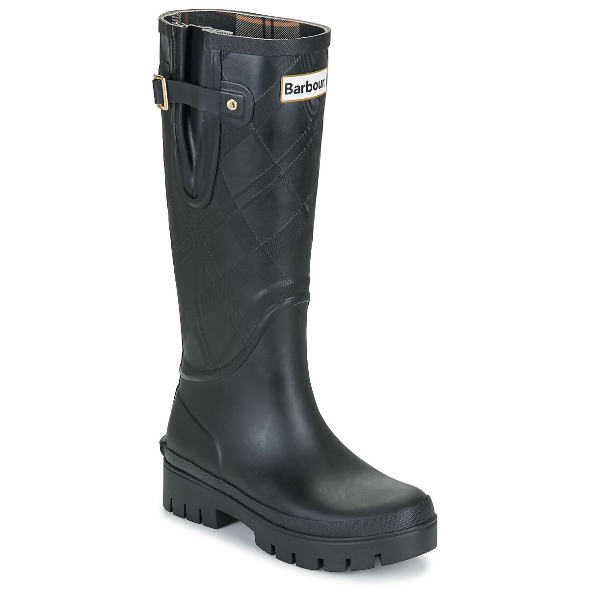 Barbour Pantofi LEIGHTON TARTAN TALL WELLY