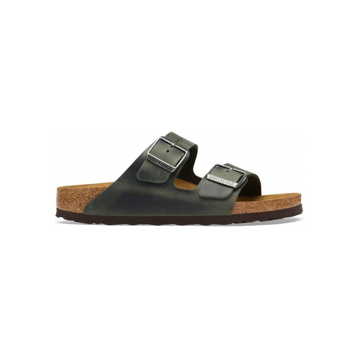 Birkenstock Pantofi Arizona Natural Oiled Leather Narrow - Thyme