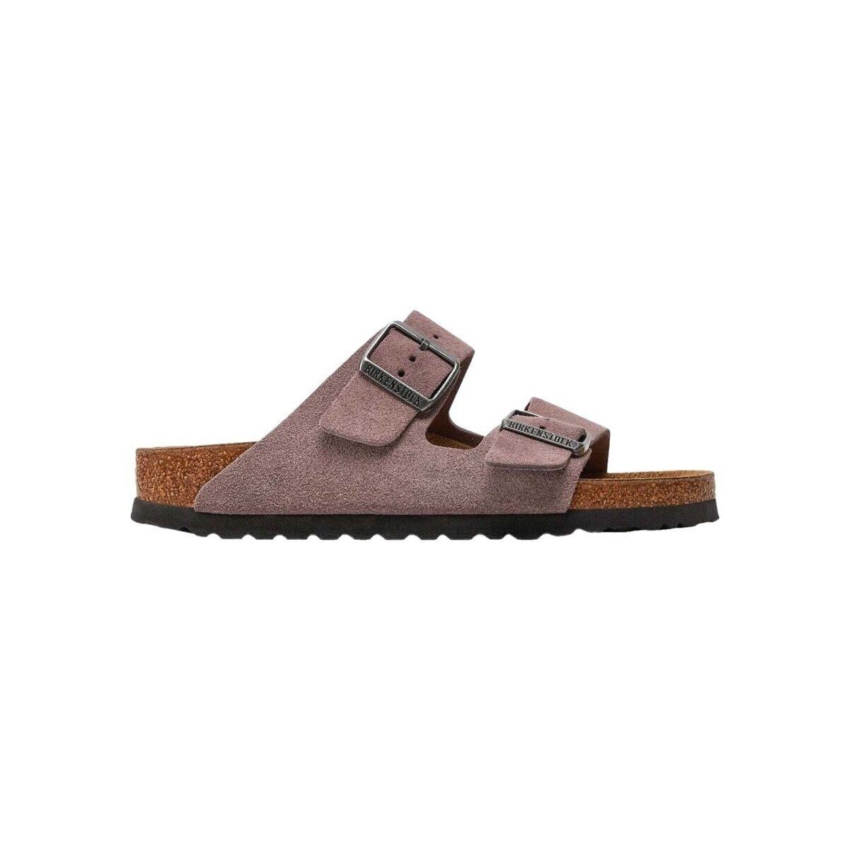 Birkenstock Pantofi Arizona Suede Leather Narrow - Faded Purple