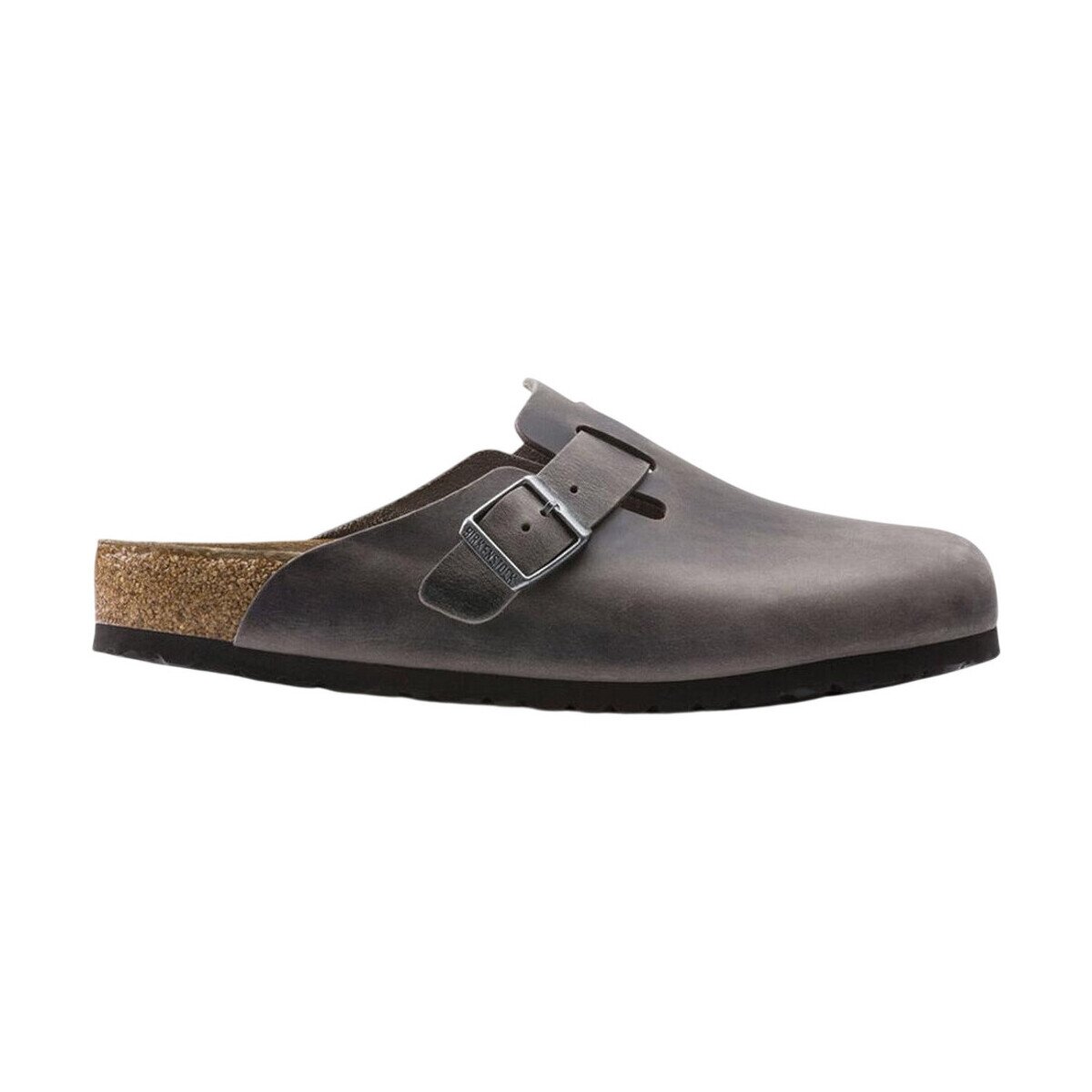 Birkenstock Pantofi Boston Soft Footbed Oiled Leather Iron Grey
