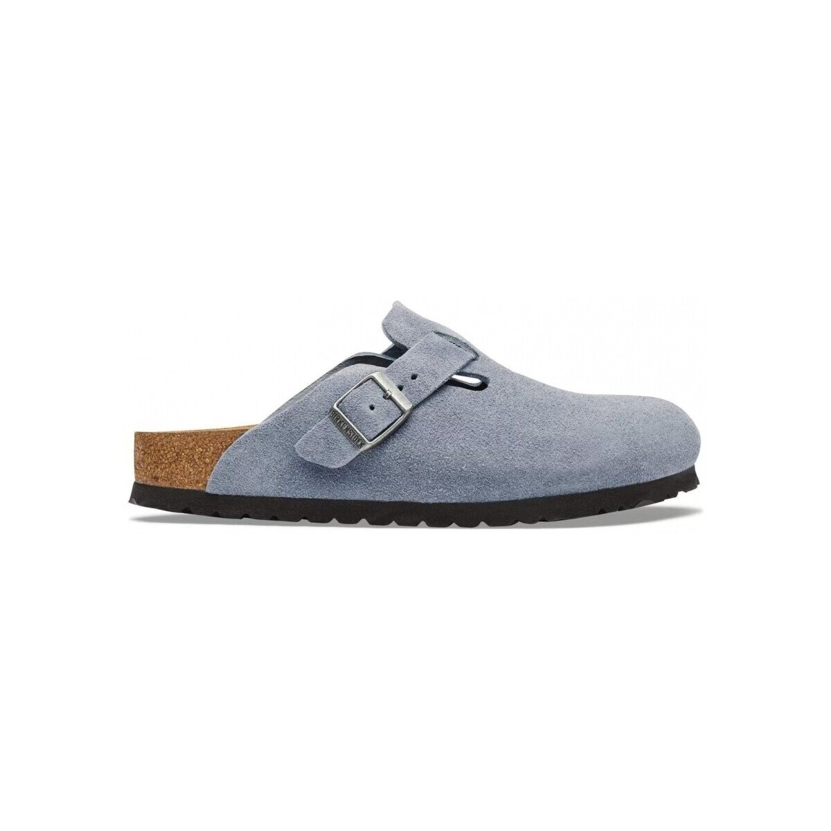 Birkenstock Pantofi Boston Suede Leather Narrow - Stone Blue
