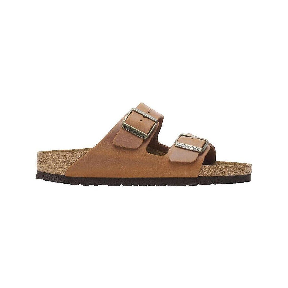 Birkenstock Pantofi Claquettes Arizona Cuir Huilé Marron