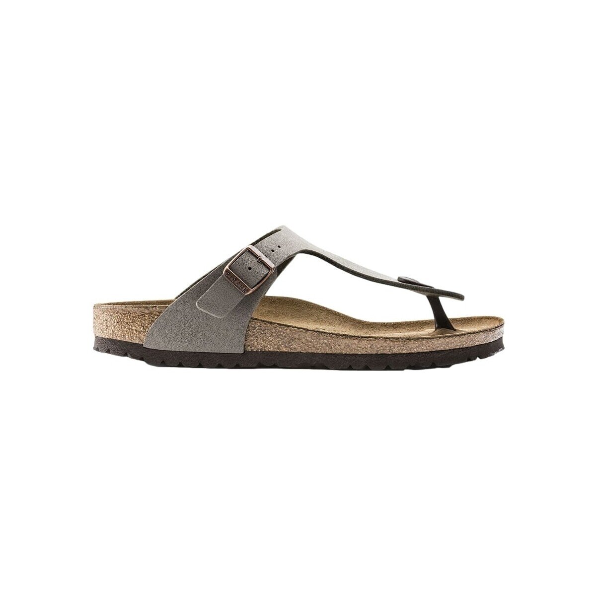 Birkenstock Pantofi Gizeh Nobuck Birko-Flor Regular - Stone