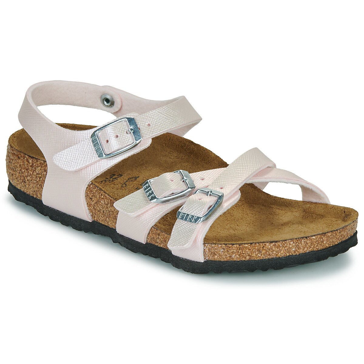 Birkenstock Pantofi Kumba Kids Saffiano Iridescent LightRose