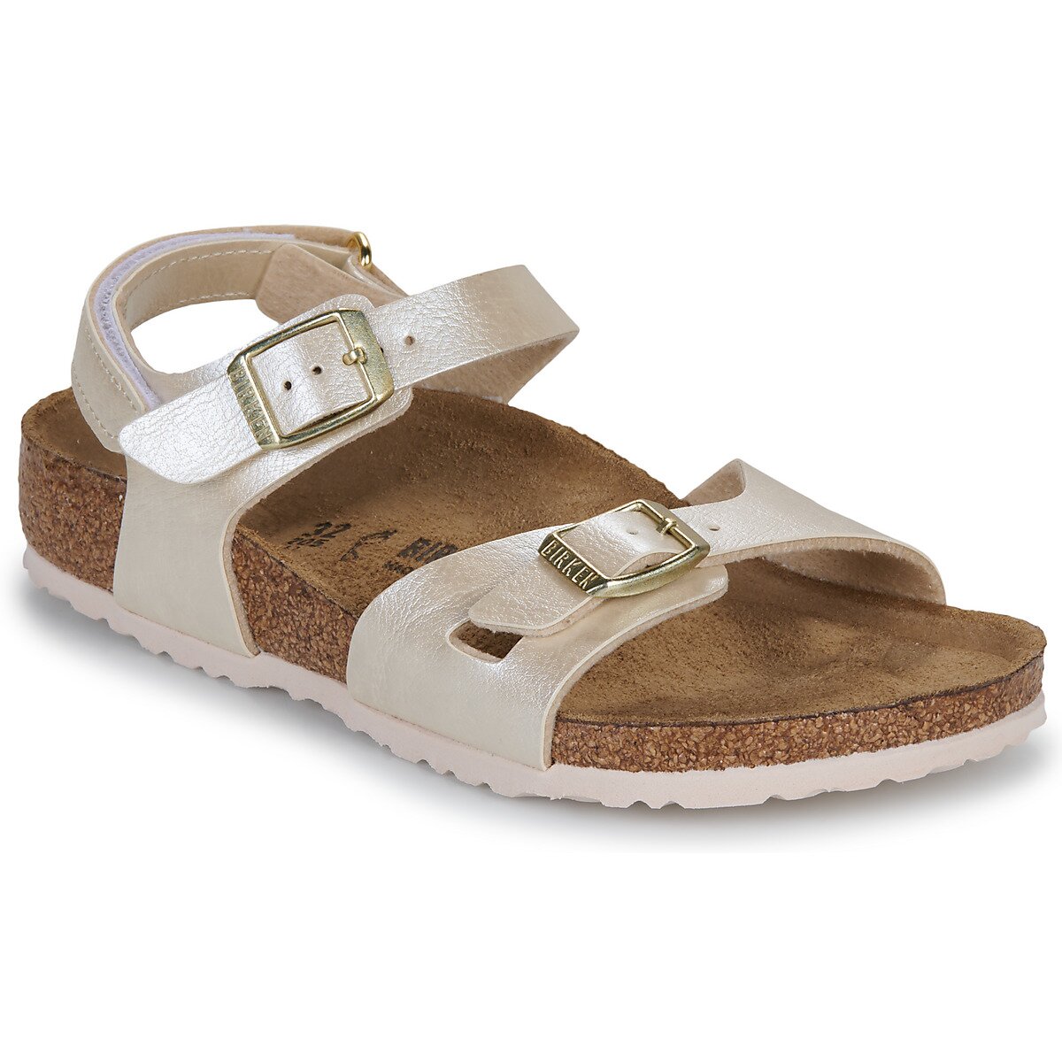 Birkenstock Pantofi Rio AS Kids BF Graceful Pearl White