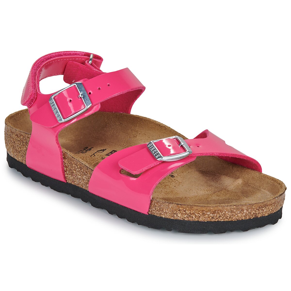 Birkenstock Pantofi Rio AS Kids BF Patent Fuchsia Tulip