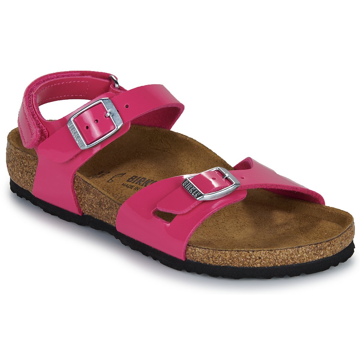 Birkenstock Pantofi Rio AS Kids BF Patent Fuchsia Tulip
