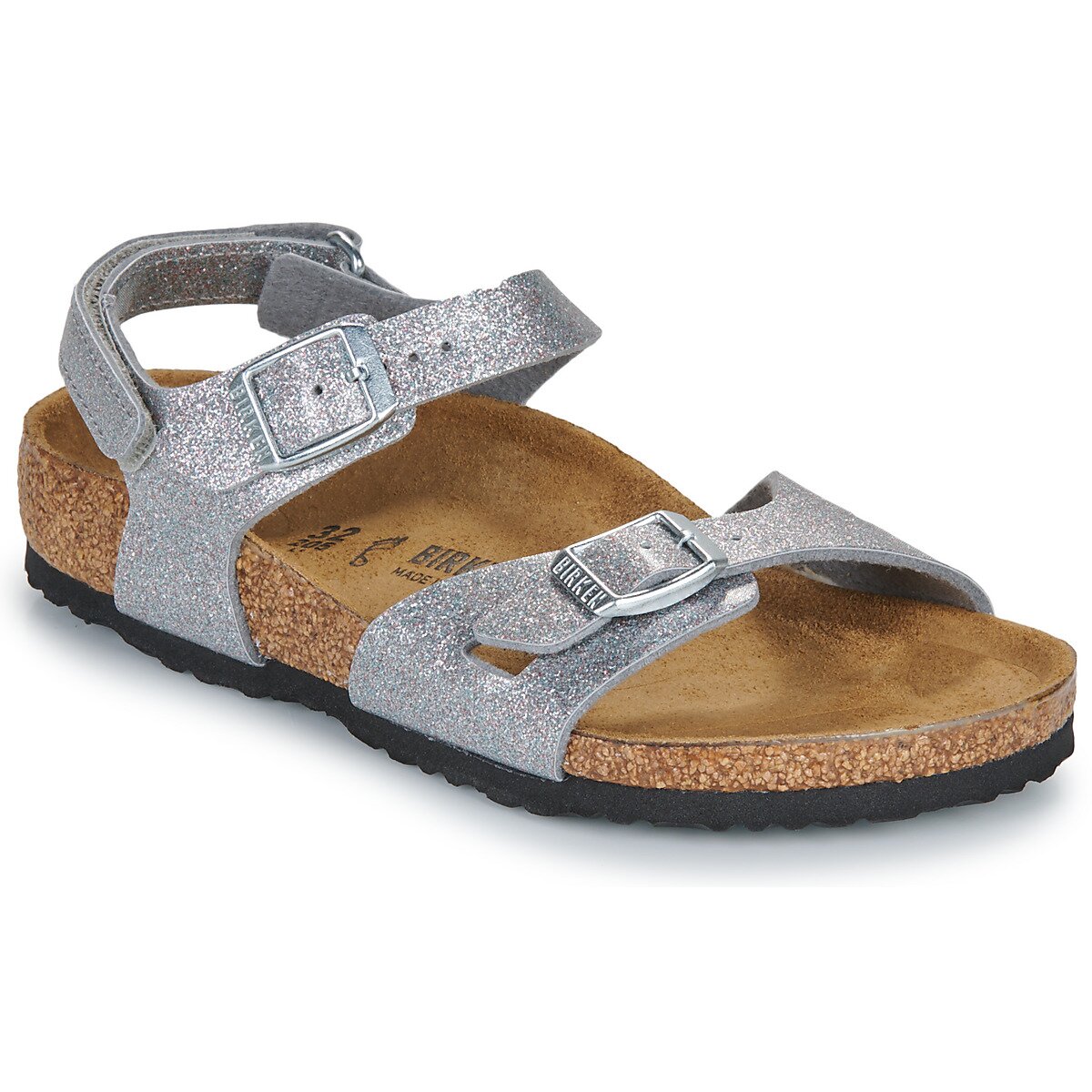 Birkenstock Pantofi Rio AS Kids BF Sparkling Silver