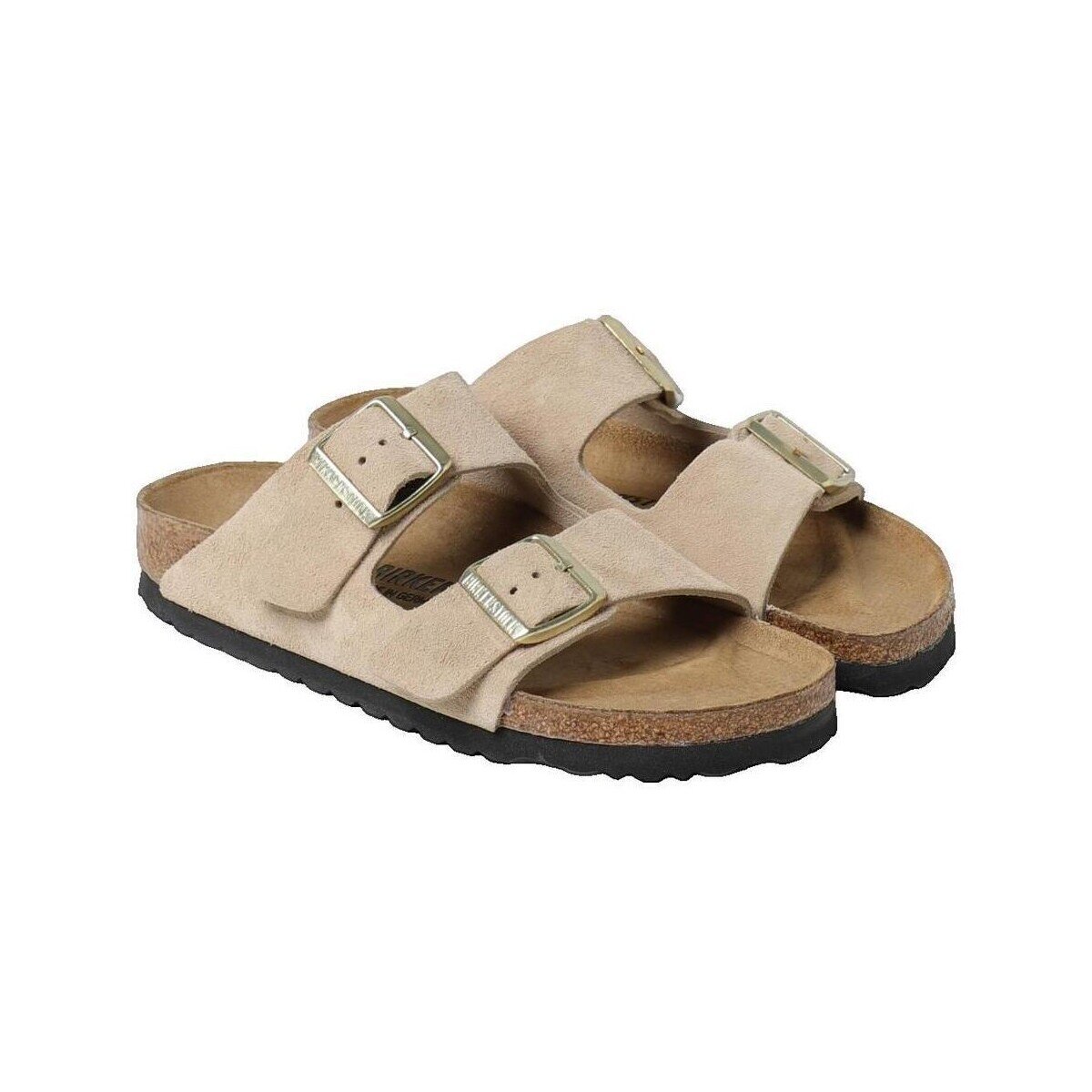 Birkenstock Pantofi Sandales Arizona Suede LEVE Sandcastle