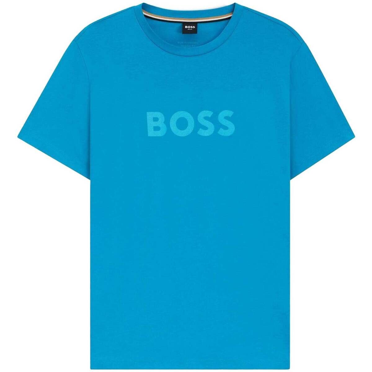 BOSS Îmbracaminte Contrast Logo RN T-Shirt Turquoise/Aqua