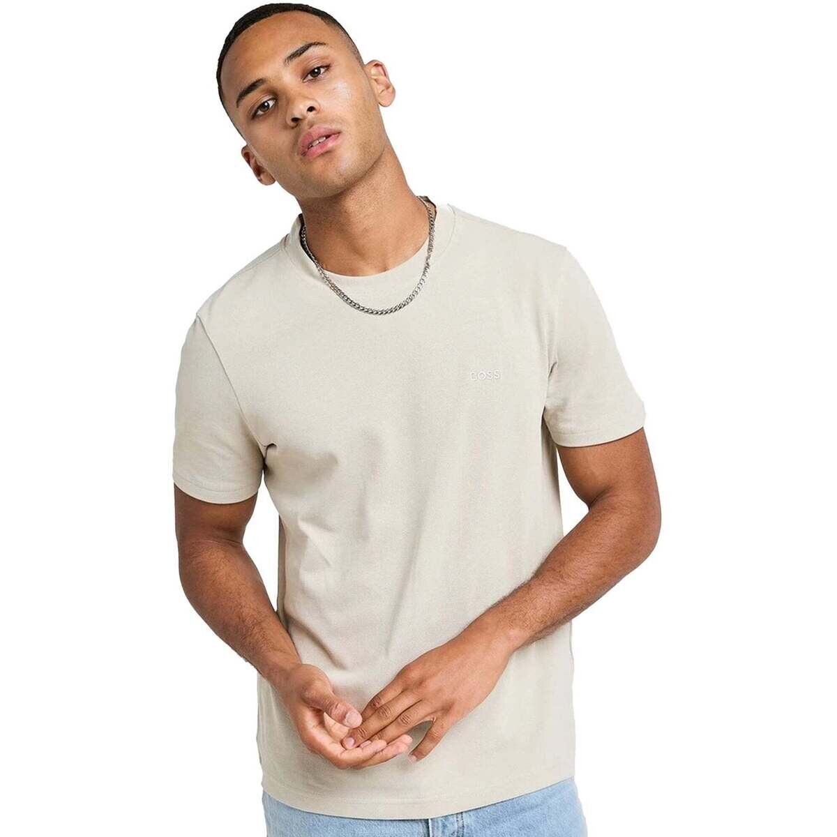 BOSS Îmbracaminte Pique Taddy T-Shirt Light Beige