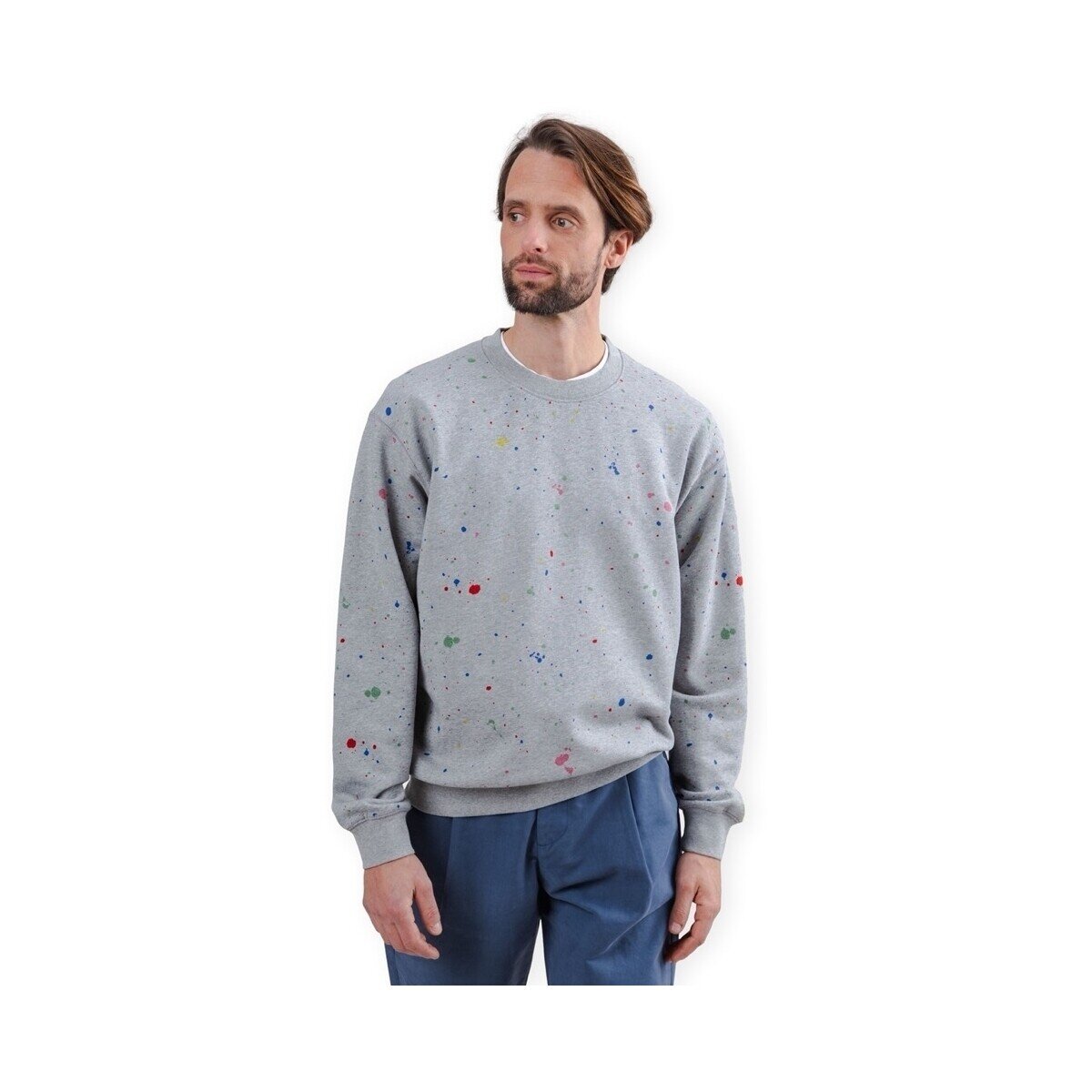 Brava Fabrics Îmbracaminte Splash Paint Rounded Sweatshirt - Grey