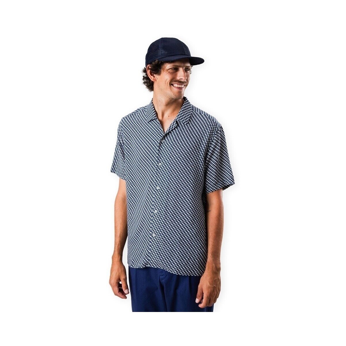 Brava Fabrics Îmbracaminte Tramuntana Aloha Shirt - Navy