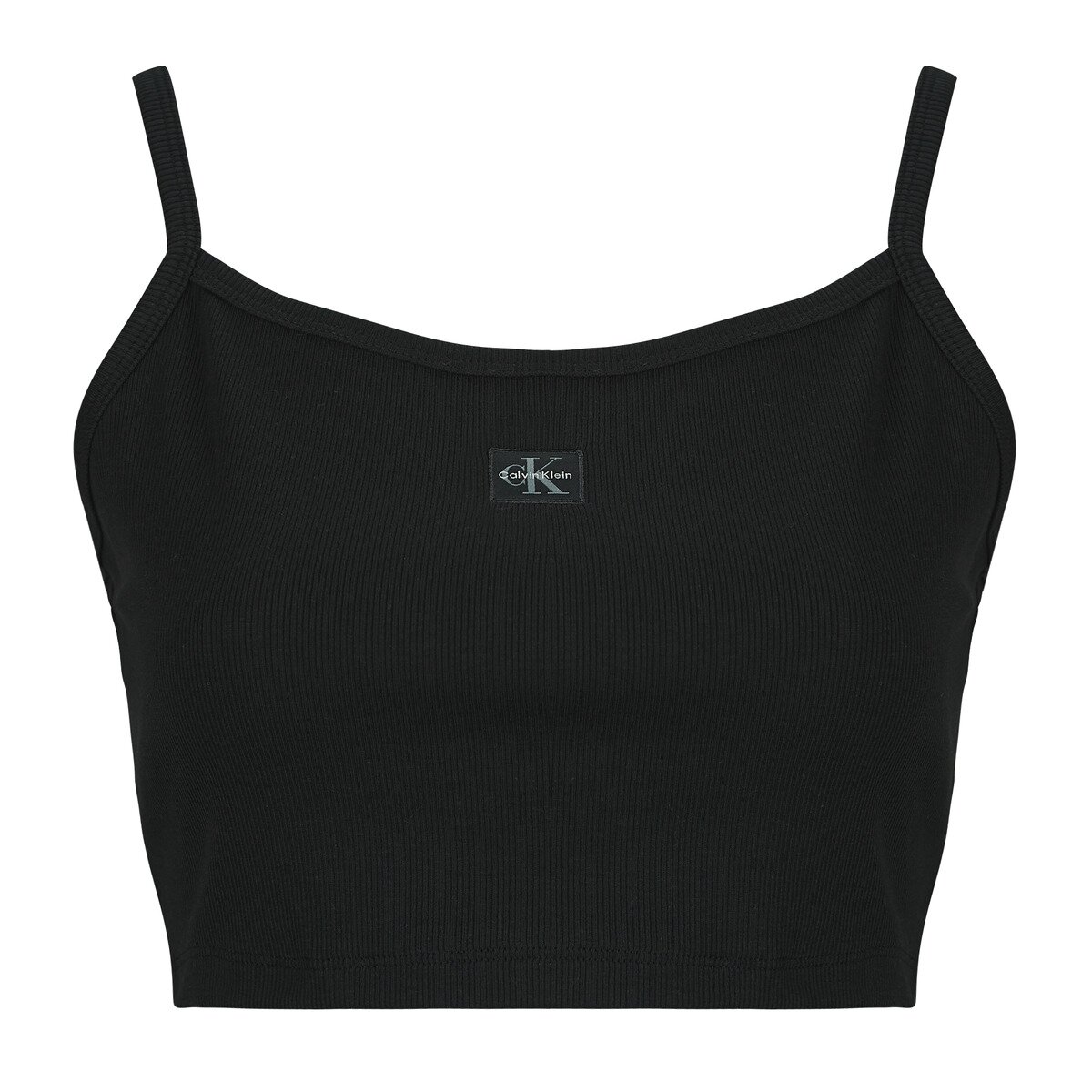 Calvin Klein Jeans Îmbracaminte SL WOVEN LABEL 2X2 BABY RIB CROP