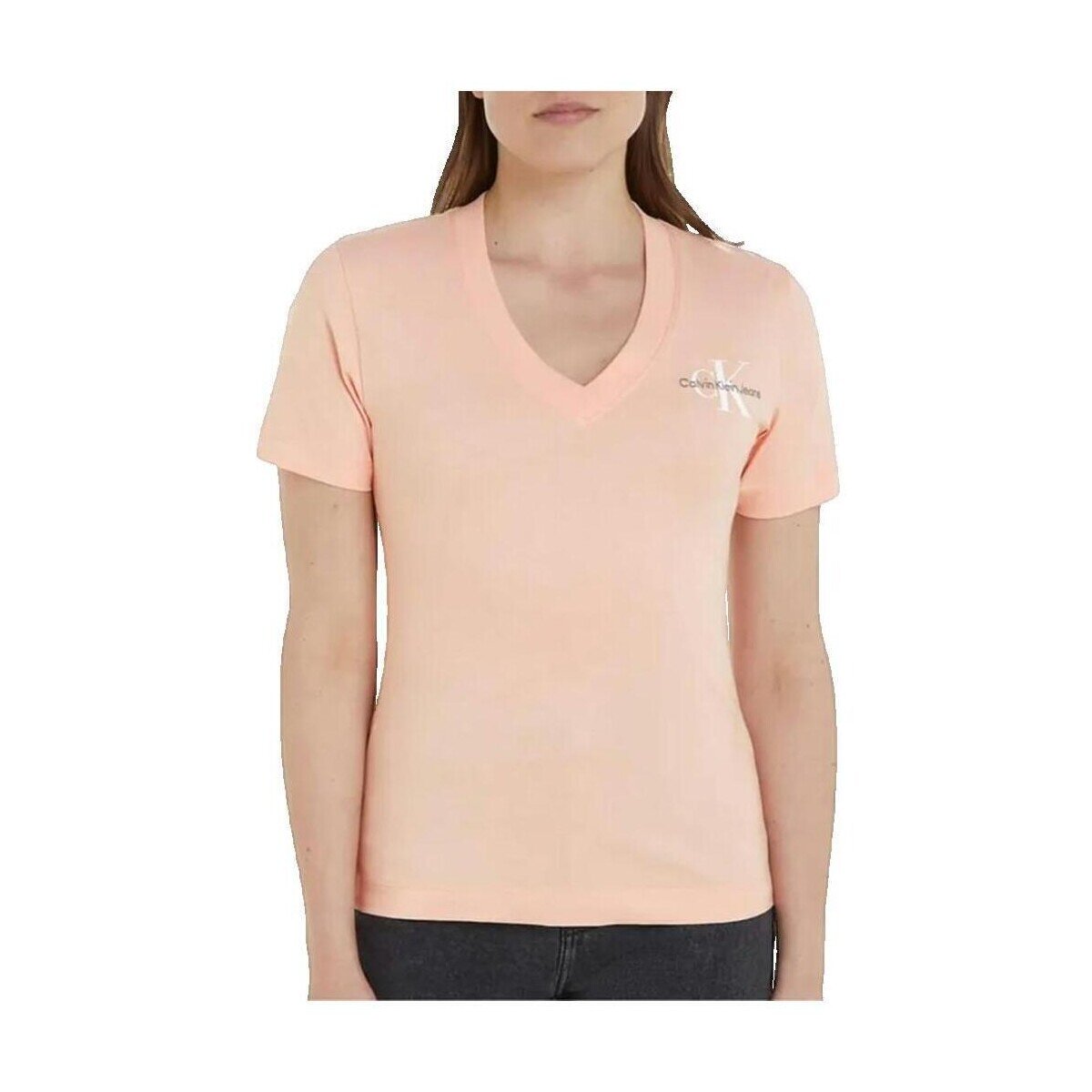 Calvin Klein Jeans Îmbracaminte T-shirt Monologo Slim col V