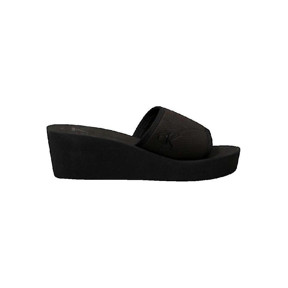 Calvin Klein Jeans Pantofi Chaussures compensées Beach Wedge Slide noires