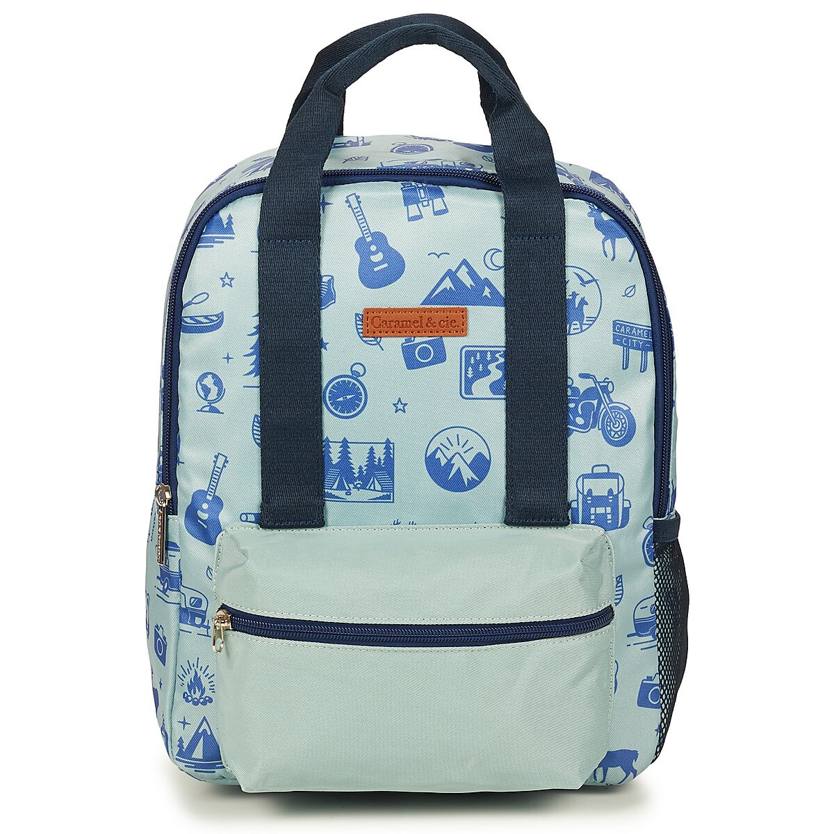 CARAMEL & CIE Genti SMALL BACKPACK BLUE WILD TRIP