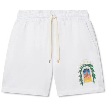 Casablanca Îmbracaminte AVENIDA PRINTED SWEATSHORT WHITE